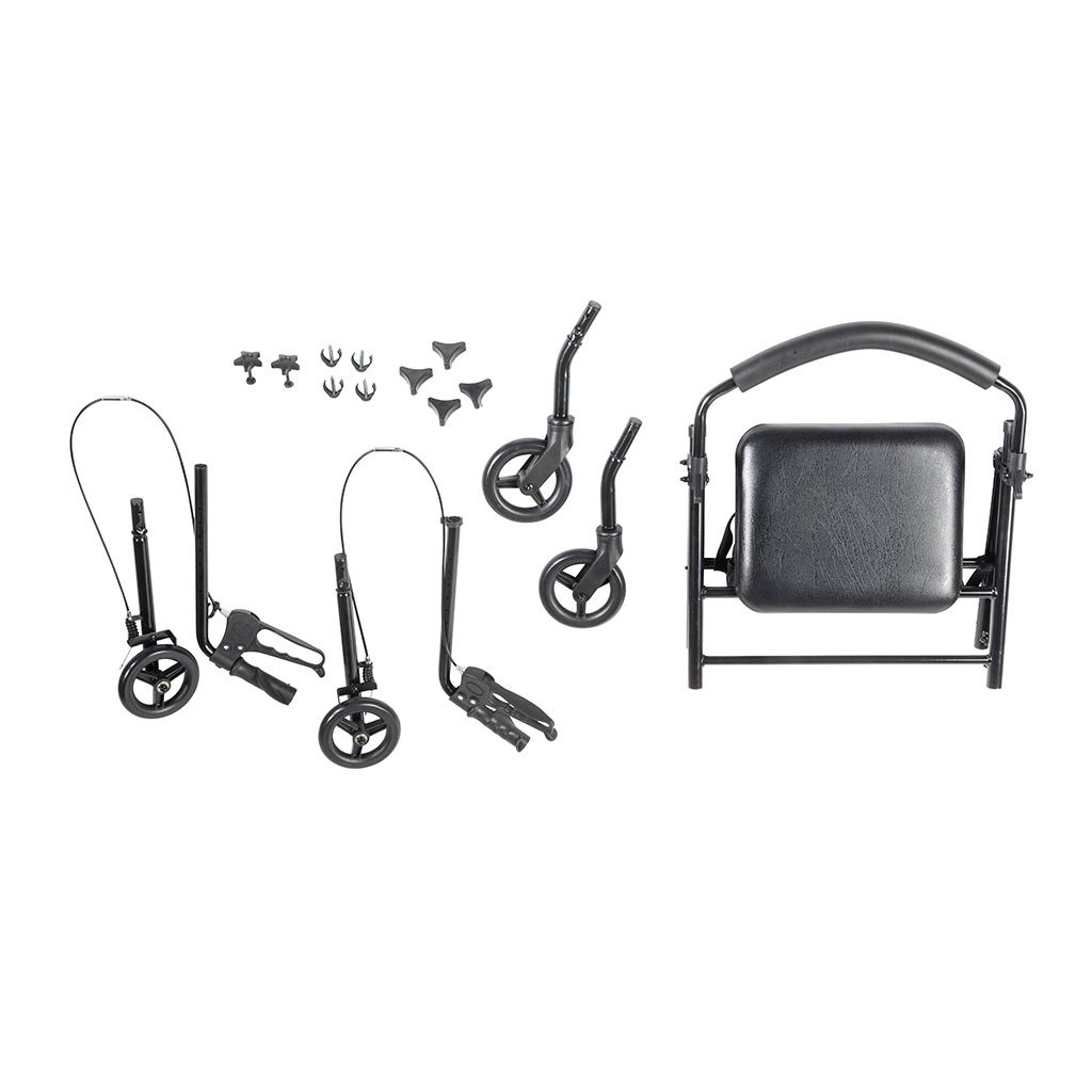 Travel Rollator, Black - Image 5
