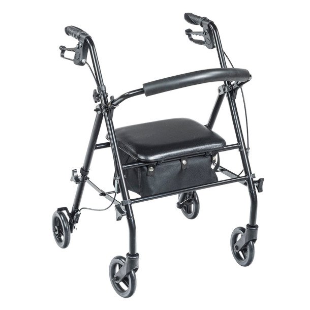 Travel Rollator, Black - Image 3