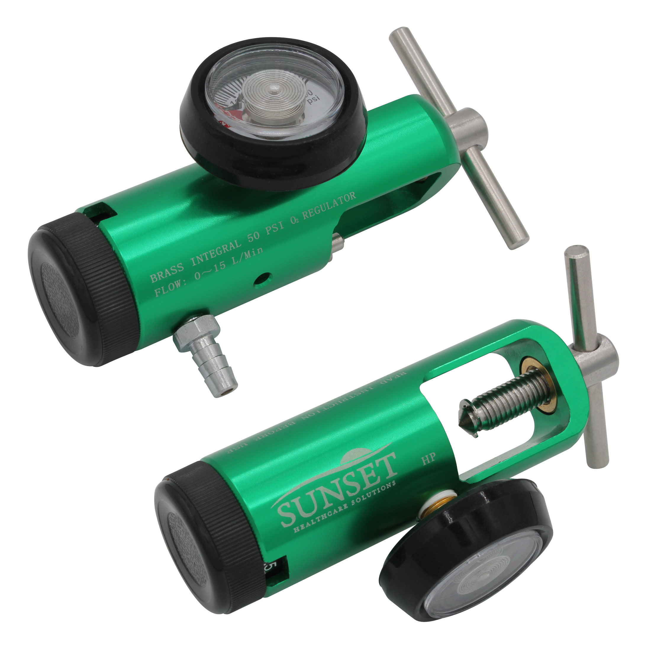 CGA 870 Style Regulator – 0-15 LPM (Barbed Outlet)