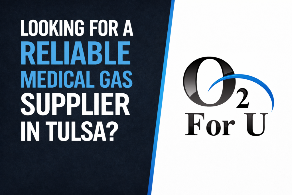 Reliable Medical Gas Supplier in Tulsa | O2 for U, Inc. Looking for a reliable medical gas supplier in Tulsa OK, O2 For U logo, local medical gas delivery for dental and surgical facilities